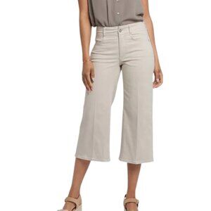 NYDJ Brigitte High Rise Wide Leg Capri Jeans Womens 2 PETITE Feather NWT